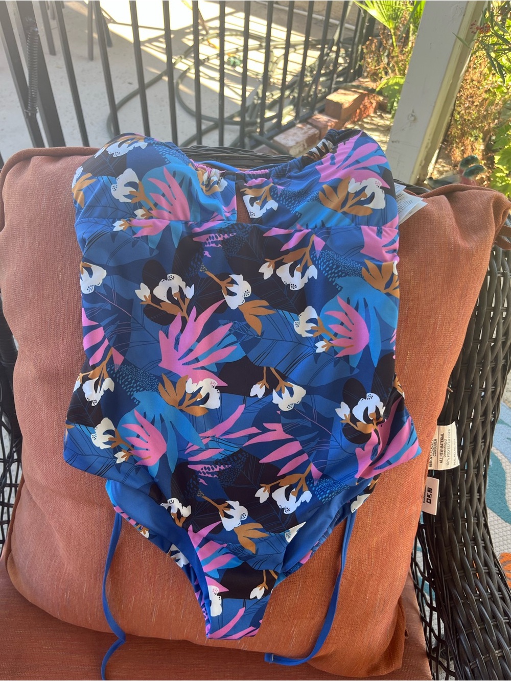 Patagonia Glassy Dawn Floral One-Piece Swimsuit Size S